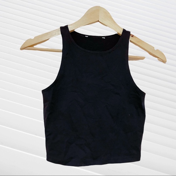 H&M Tops - H&M black halter sleeveless crop tank top XS